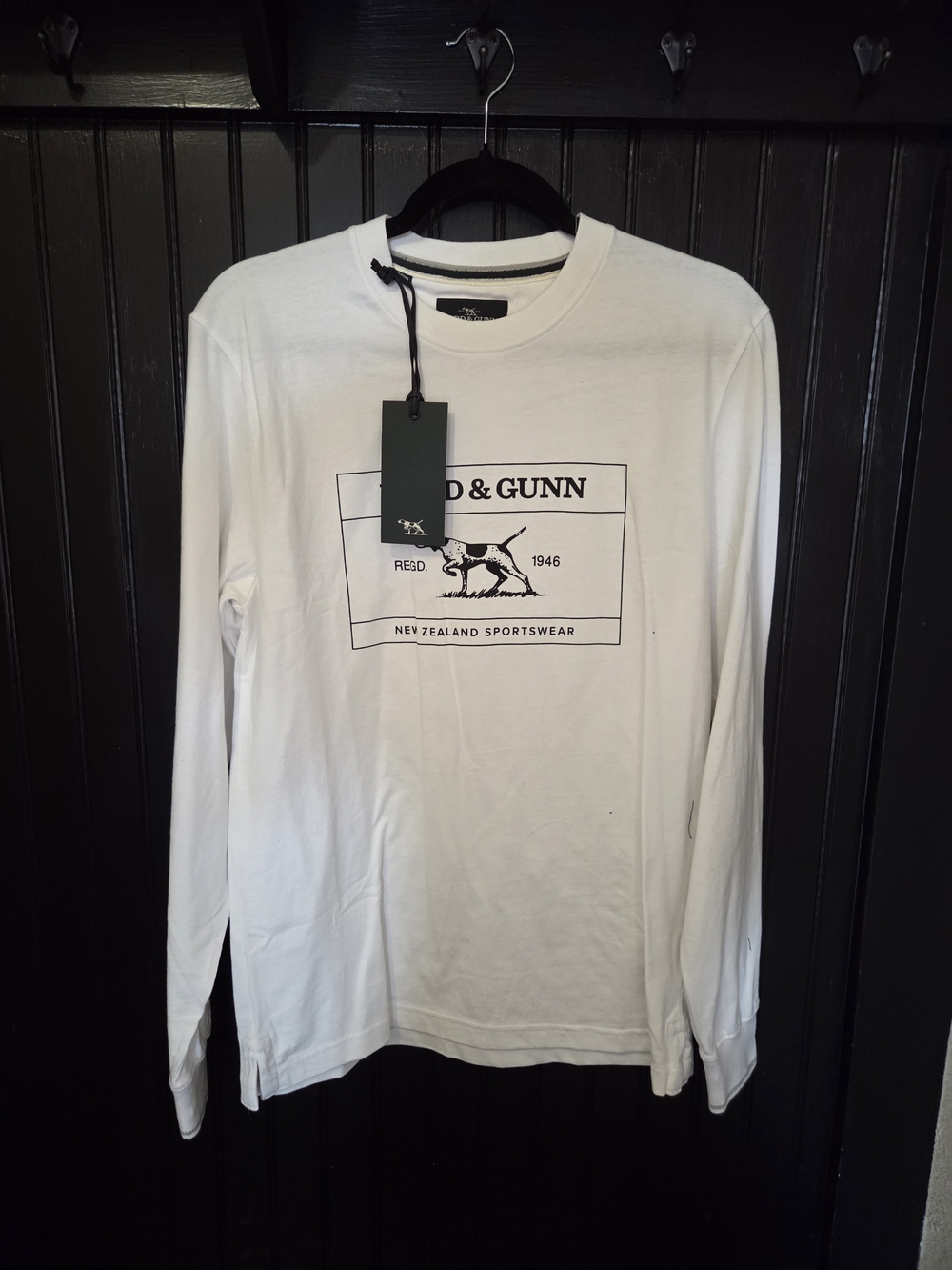 Rodd & Gunn White Long-Sleeve Logo Tee